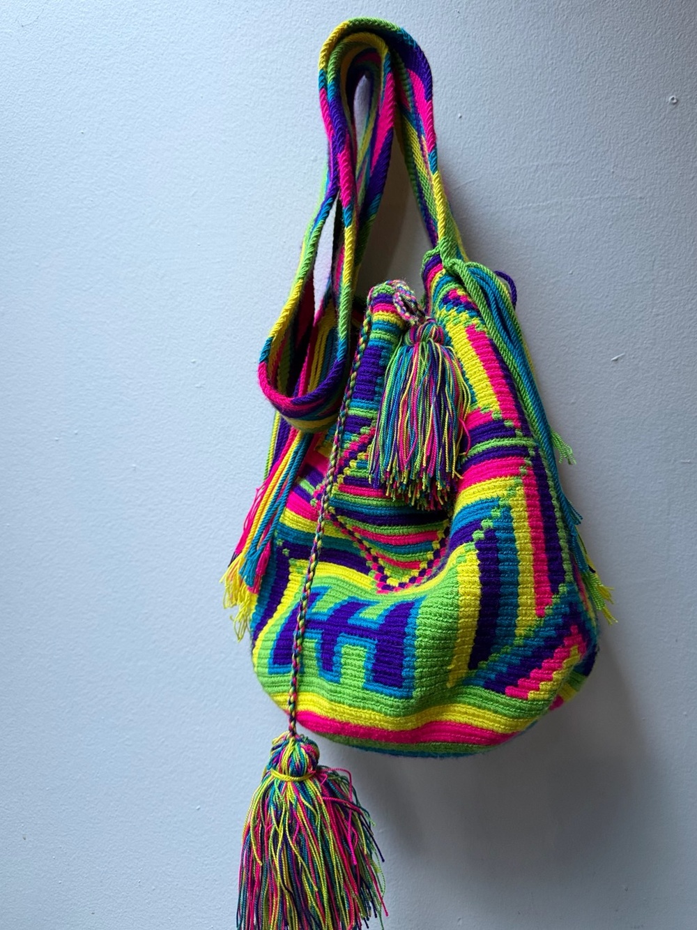 Tribal Geometric Patterned Wayuu mochila bags Columbian